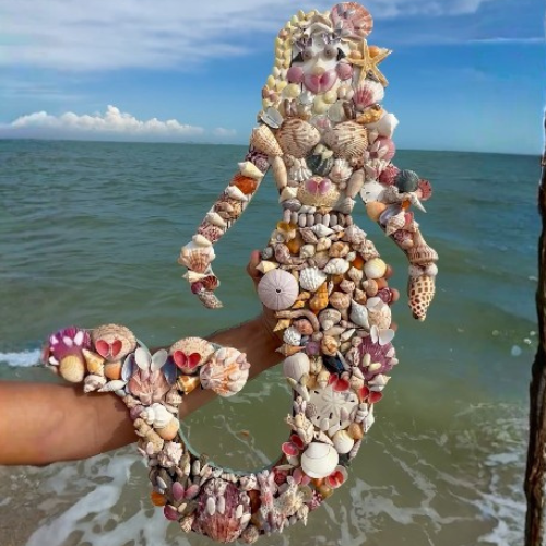 Handcrafted Seashell Mermaid